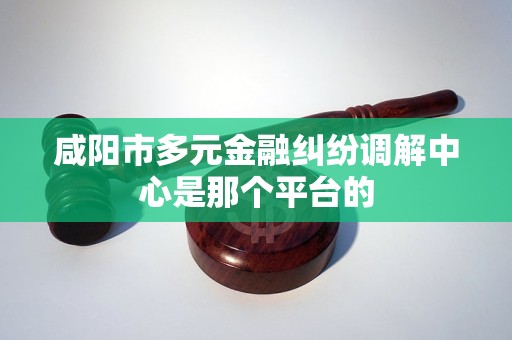 咸阳市多元金融纠纷调解中心是那个平台的