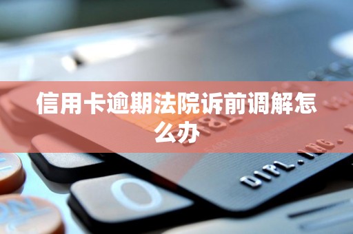 信用卡逾期法院诉前调解怎么办
