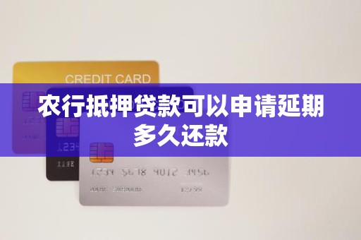 农行抵押贷款可以申请延期多久还款