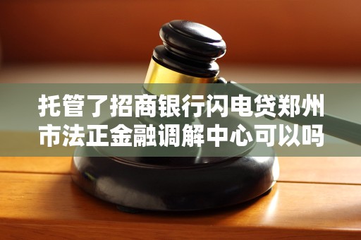 托管了招商银行闪电贷郑州市法正金融调解中心可以吗