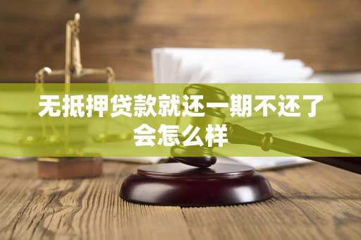 无抵押贷款就还一期不还了会怎么样