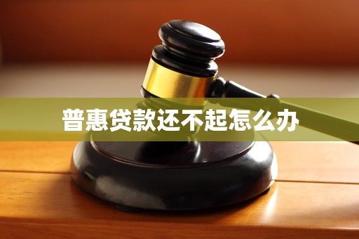 普惠贷款还不起怎么办 普惠贷款还不起怎么办