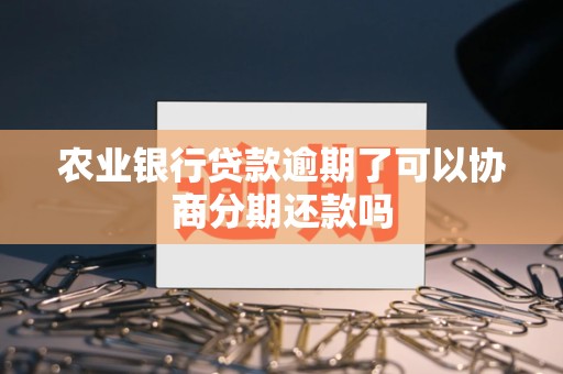 农业银行贷款逾期了可以协商分期还款吗