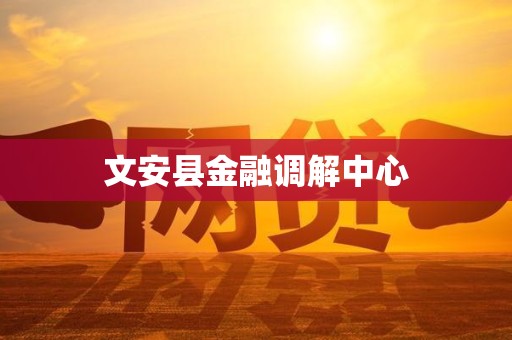 文安县金融调解中心 文安县金融调解中心