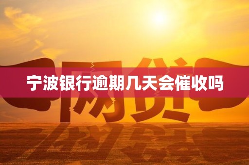 宁波银行逾期几天会催收吗 宁波银行逾期几天会催收吗