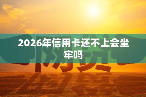 2026年信用卡还不上会坐牢吗
