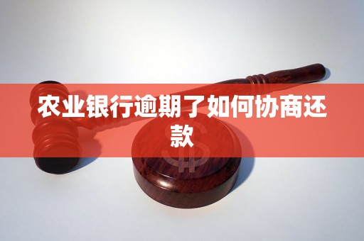 农业银行逾期了如何协商还款