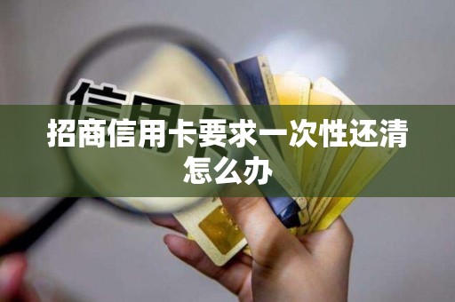 招商信用卡要求一次性还清怎么办
