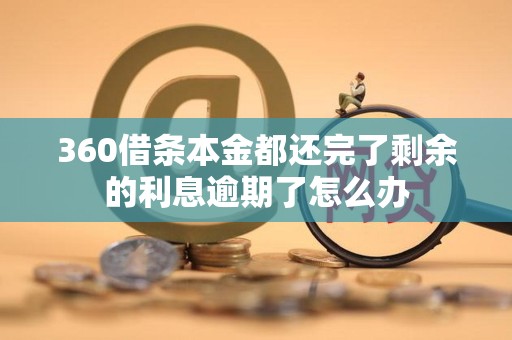 360借条本金都还完了剩余的利息逾期了怎么办 360借条本金都还完了剩余的利息逾期了怎么办