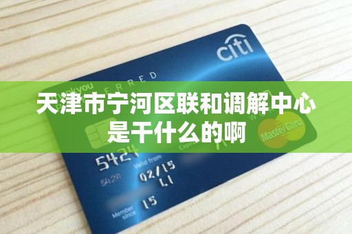 天津市宁河区联和调解中心是干什么的啊