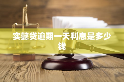 实懿贷逾期一天利息是多少钱 实懿贷逾期一天利息是多少钱