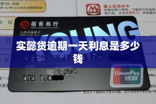 实懿贷逾期一天利息是多少钱 实懿贷逾期一天利息是多少钱