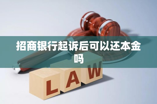 招商银行起诉后可以还本金吗 招商银行起诉后可以还本金吗
