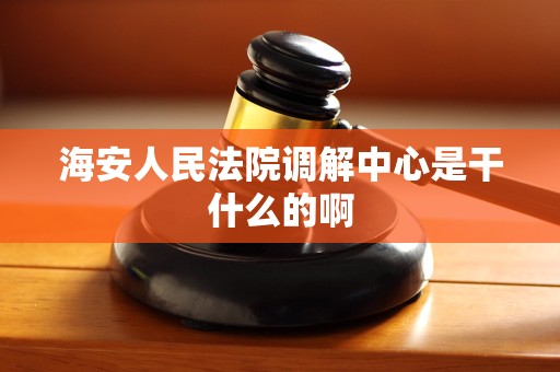 海安人民法院调解中心是干什么的啊 海安人民法院调解中心是干什么的啊