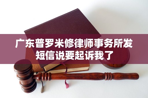 广东普罗米修律师事务所发短信说要起诉我了 广东普罗米修律师事务所发短信说要起诉我了