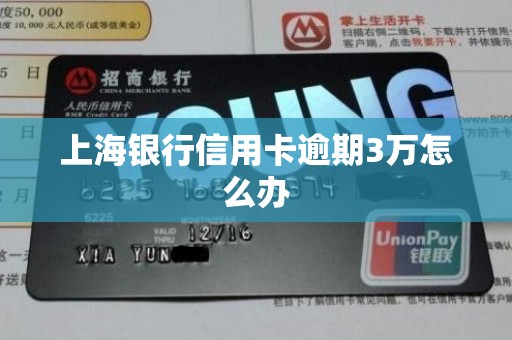 上海银行信用卡逾期3万怎么办