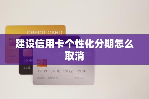 建设信用卡个性化分期怎么取消