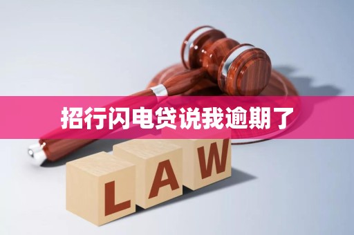 招行闪电贷说我逾期了 招行闪电贷说我逾期了