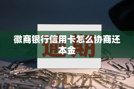 徽商银行信用卡怎么协商还本金