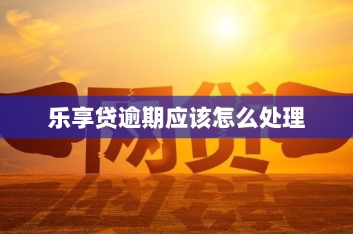 乐享贷逾期应该怎么处理