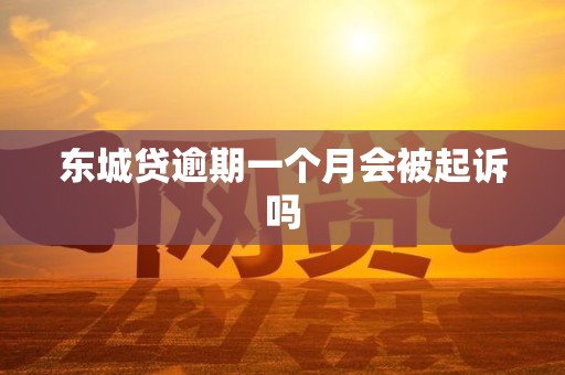 东城贷逾期一个月会被起诉吗 东城贷逾期一个月会被起诉吗