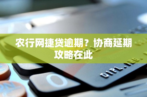 农行网捷贷逾期？协商延期攻略在此