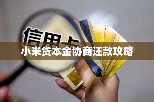 小米贷本金协商还款攻略