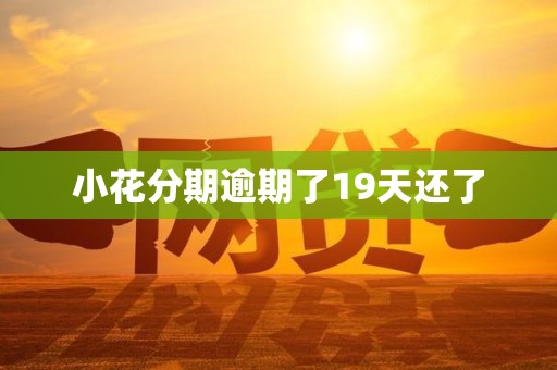 小花分期逾期了19天还了