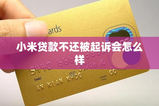 小米贷款不还被起诉会怎么样