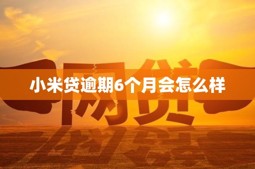 小米贷逾期6个月会怎么样 小米贷逾期6个月会怎么样