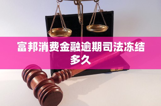 富邦消费金融逾期司法冻结多久