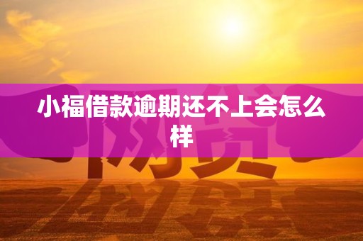 小福借款逾期还不上会怎么样