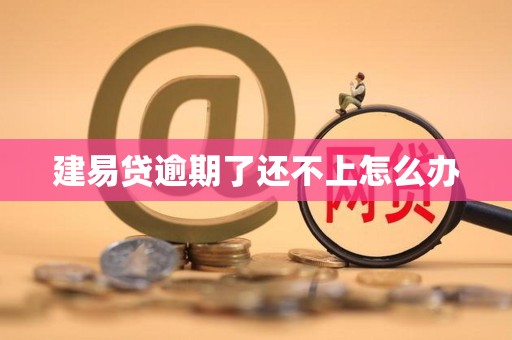 建易贷逾期了还不上怎么办 建易贷逾期了还不上怎么办