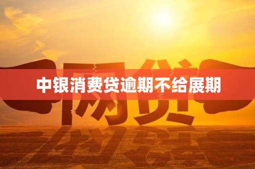 中银消费贷逾期不给展期