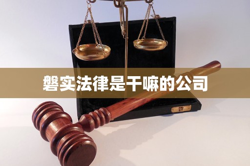 磐实法律是干嘛的公司 磐实法律是干嘛的公司