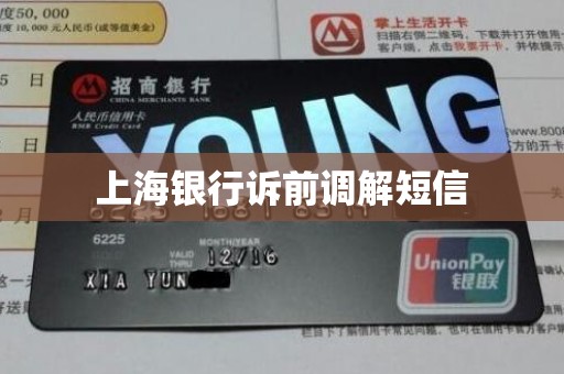 上海银行诉前调解短信