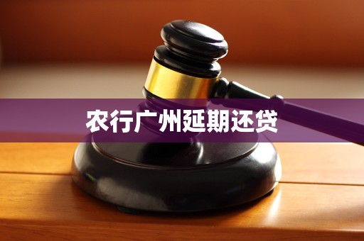 农行广州延期还贷