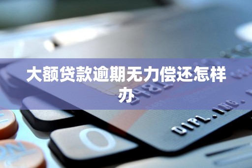 大额贷款逾期无力偿还怎样办 大额贷款逾期无力偿还怎样办