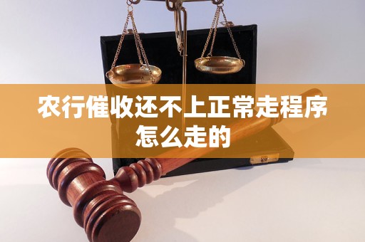 农行催收还不上正常走程序怎么走的