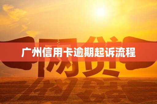 广州信用卡逾期起诉流程