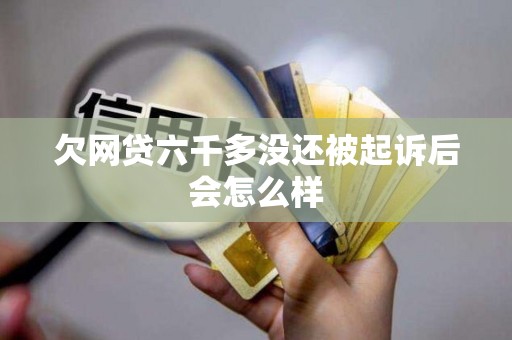 欠网贷六千多没还被起诉后会怎么样