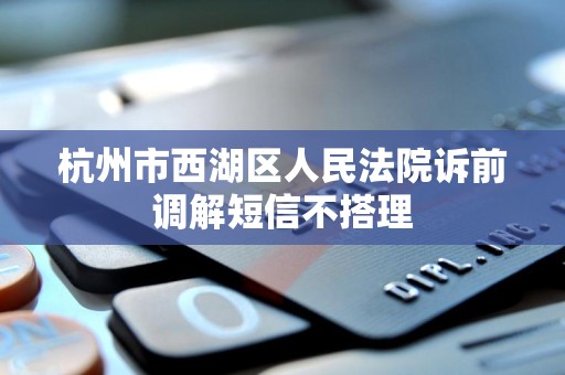 杭州市西湖区人民法院诉前调解短信不搭理