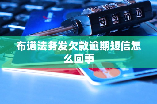 布诺法务发欠款逾期短信怎么回事