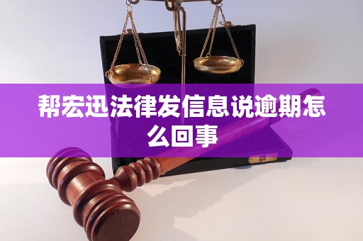 帮宏迅法律发信息说逾期怎么回事