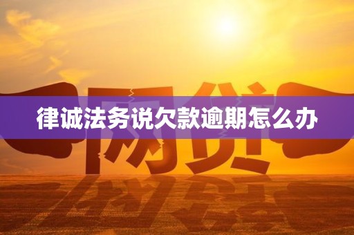 律诚法务说欠款逾期怎么办