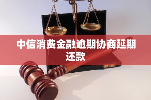中信消费金融逾期协商延期还款
