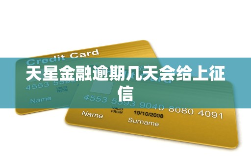 天星金融逾期几天会给上征信