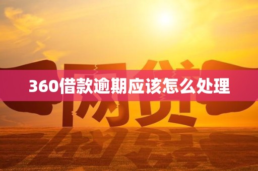 360借款逾期应该怎么处理 360借款逾期应该怎么处理