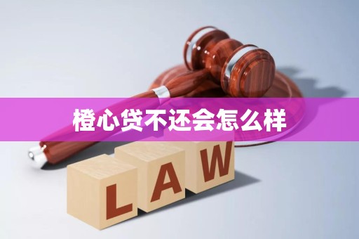 橙心贷不还会怎么样