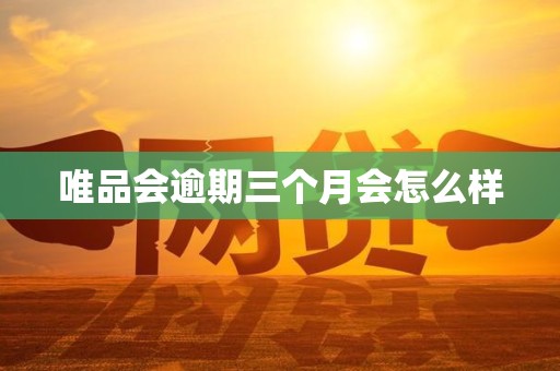 唯品会逾期三个月会怎么样